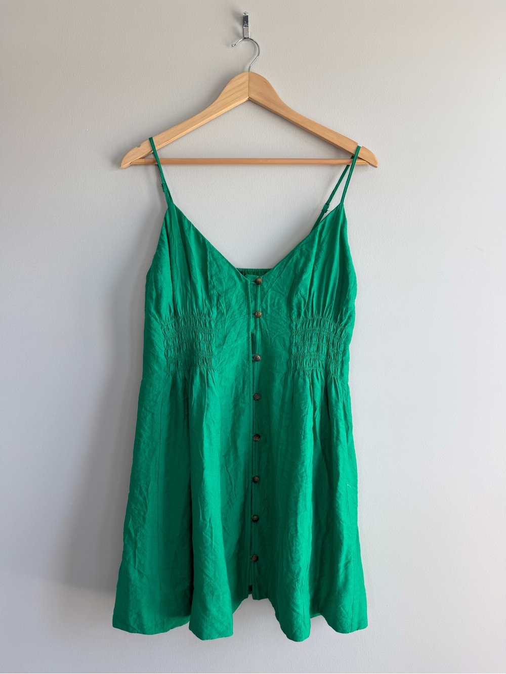 Lulus Green Button-Front Sundress